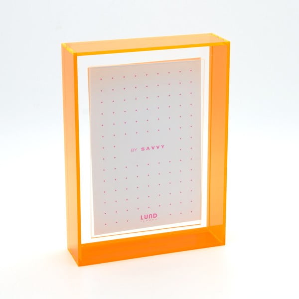 Ramă foto, margine portocalie Lund London Flash Blocco, 13,6 x 18,6 cm