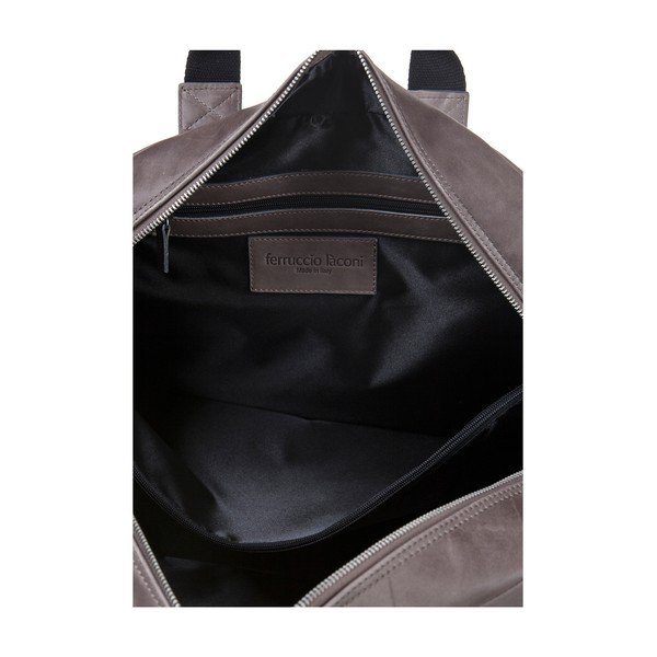 Geantă de călătorie din piele Ferruccio Laconi Traveler, gri-maroniu-image-3