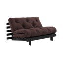 Canapea maro închis extensibilă 140 cm Roots Black Night – Karup Design