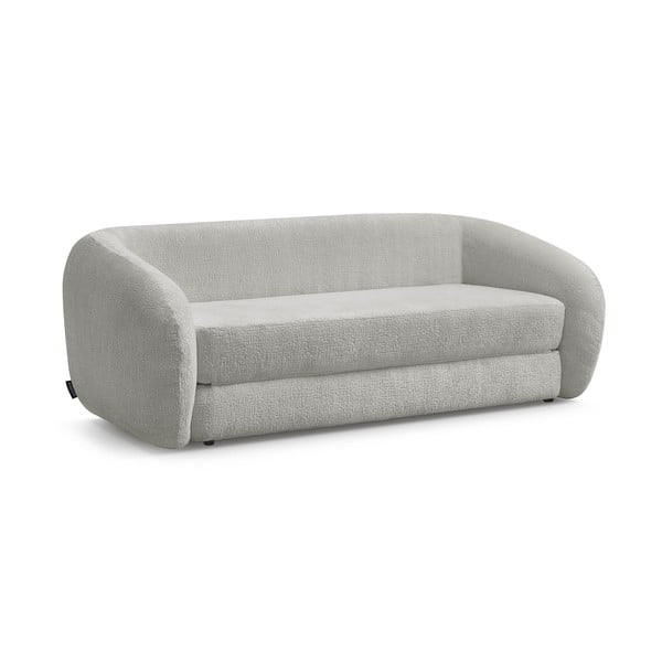Canapea gri deschis extensibilă cu tapițerie din chenille 228 cm Neyo – Bobochic Paris-image-3