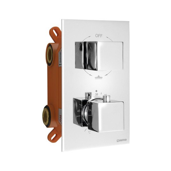 Baterie argintiu-lucios pentru duș încastrată (3 ieșiri) Latus – Sapho-image-1