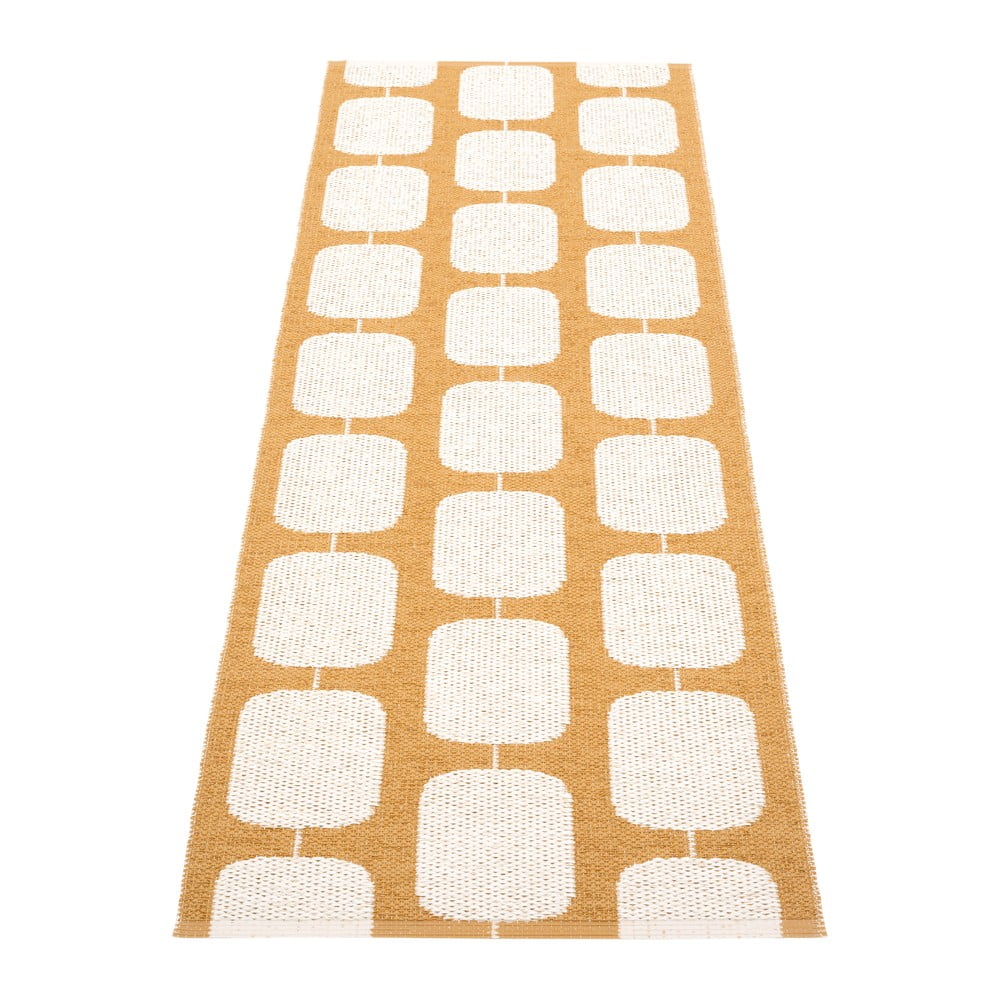 Covor tip traversă pentru interior și exterior galben ocru/crem 70x200 cm Sten Ochre – Pappelina