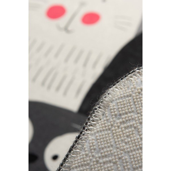Covor antiderapant pentru copii Conceptum Hypnose Cats, 140 x 190 cm, gri-image-1