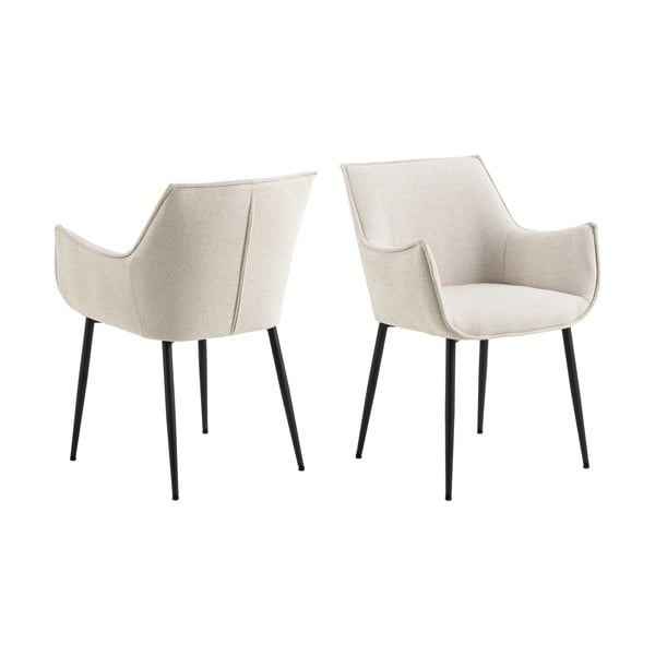 Scaun de sufragerie crem tapițat Bonita – Actona-image-3