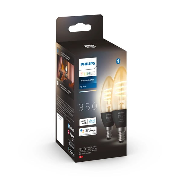 Becuri smart cu filament E14, 2 buc. 5 W White ambiance – Philips Hue-image-2