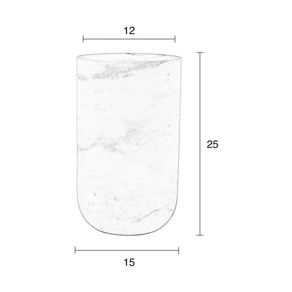 Vază din marmură Zuiver Fajen, alb-image-1