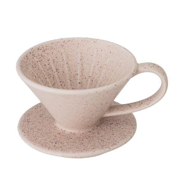 Cafetieră cu picurător din gresie ceramică Bloomingville Franz, 500 ml, bej-alb-image-4