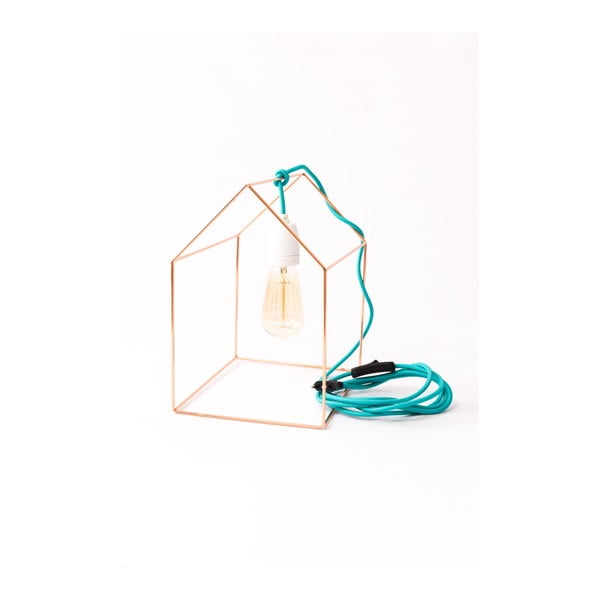 Lampă de birou, cablu albastru Filament Home, cupru