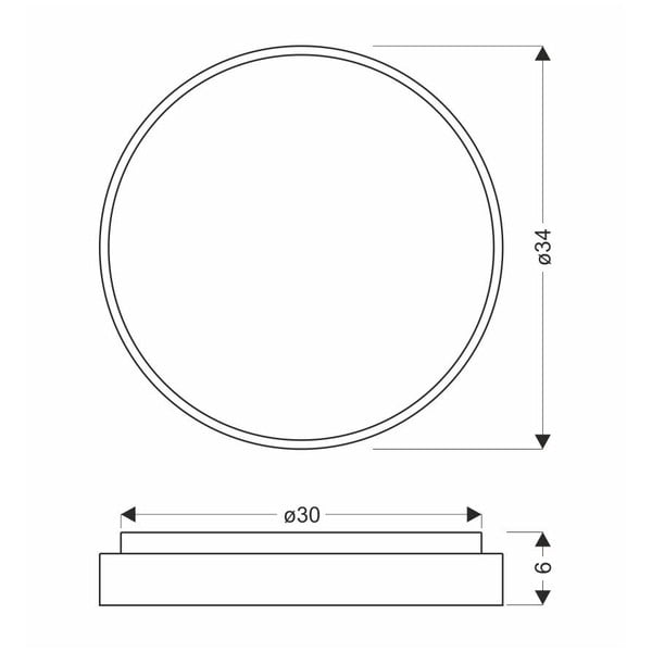 Plafonieră albă LED ø 34 cm Texas – Candellux Lighting-image-2