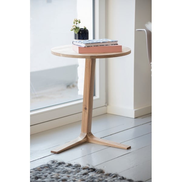 Măsuță auxiliară rotundă din lemn masiv de acacia ø 40 cm Acina – Wenko-image-2