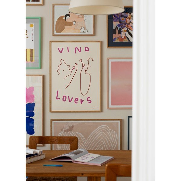 Poster 50x70 cm Vino Lovers – Ruby Hughes – The Poster Club-image-1