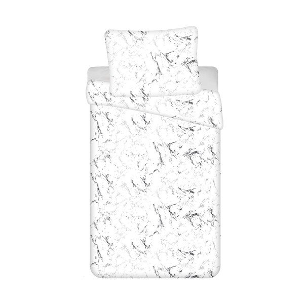 Lenjerie de pat neagră-albă din micropluș pentru pat de o persoană 140x200 cm – Jerry Fabrics