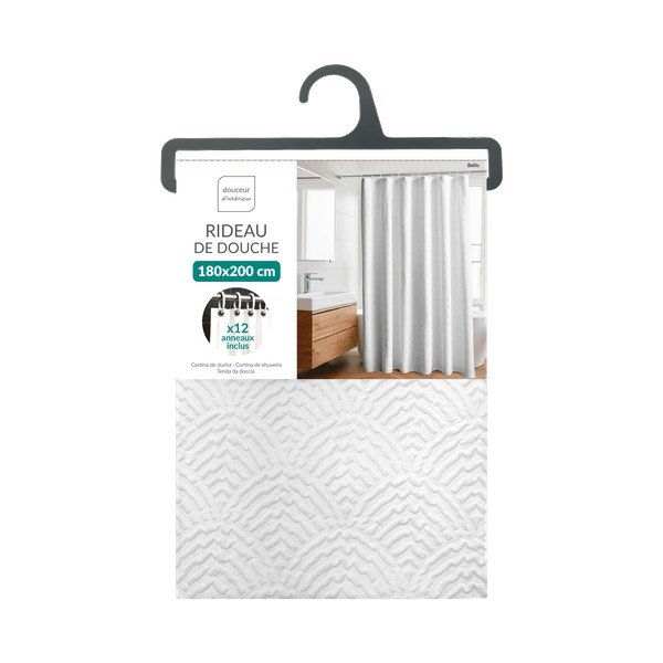 Draperie albă din microfibră 180x200 cm Baltic – douceur d'intérieur-image-1