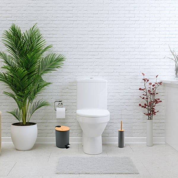 Coș de gunoi gri închis cu pedală din oțel 5 l   Adonis – Spirella-image-1