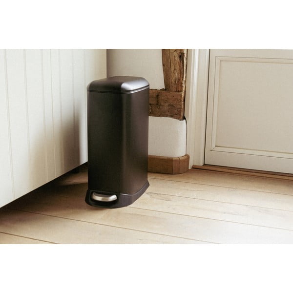 Coș de gunoi negru mat cu pedală din oțel 20 l Design – Wenko-image-3