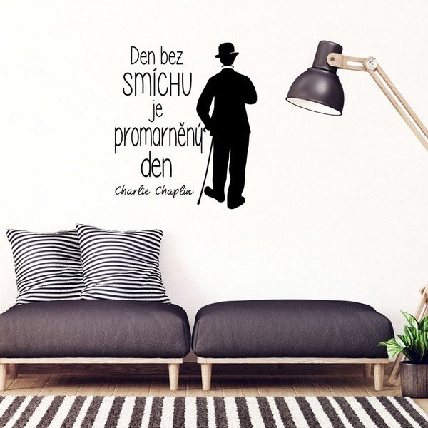 Autocolant perete cu mesaje Ambiance Charlie Chaplin-image-2