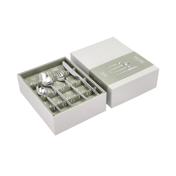 Tacâmuri argintii din oțel inoxidabil 16 buc. Dorotea – Gense-image-3