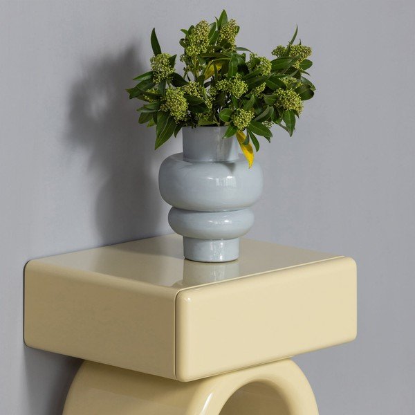 Vază gri deschis din metal (înălțime 27 cm) Auri – WOOOD-image-1