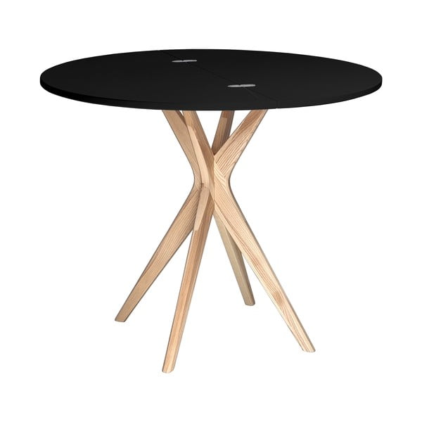Masă de dining rotundă extensibilă 65x90 cm Jubi – Ragaba-image-2