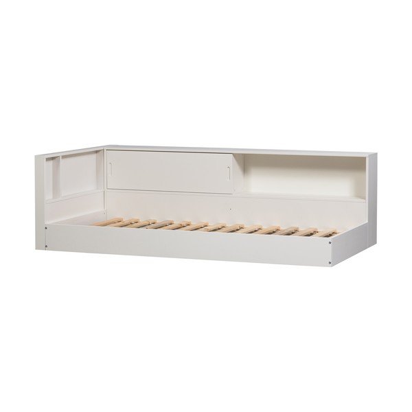 Pat alb din lemn de pin fără somieră 90x200 cm Carter – WOOOD-image-2