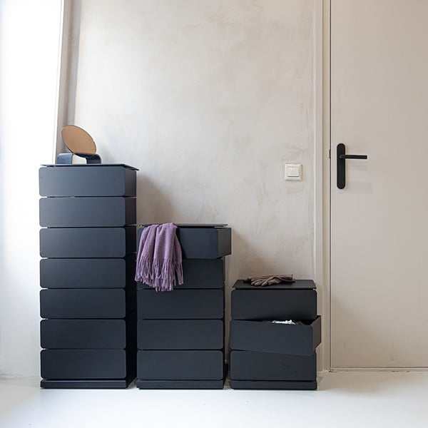 Comodă neagră din metal 37x99x26 cm Joey – Spinder Design-image-3