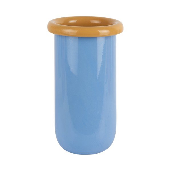 Vază albastră din sticlă (înălțime 25 cm) Plegado  – PT LIVING