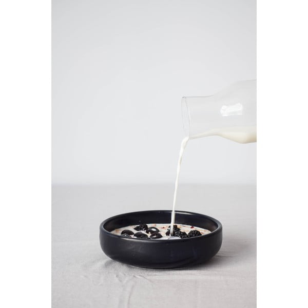 Bol din gresie pentru micul dejun ÅOOMI Luna, ø 16 cm, negru-image-3