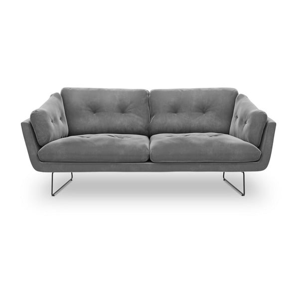 Canapea cu tapițerie de catifea Windsor & Co Sofas Gravity, gri