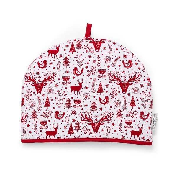 Husă pentru ceainic din bumbac cu model de Crăciun Cooksmart ® A Nordic Christmas-image-1
