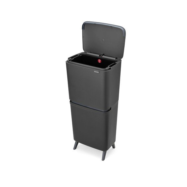 Coș de gunoi gri închis pentru reciclare 20+25 l din plastic SortUp Recycle Hi – Brabantia
