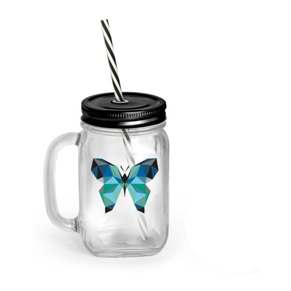 Borcan cu pai și capac Vialli Design Mia Natura Butterfly, 450 ml