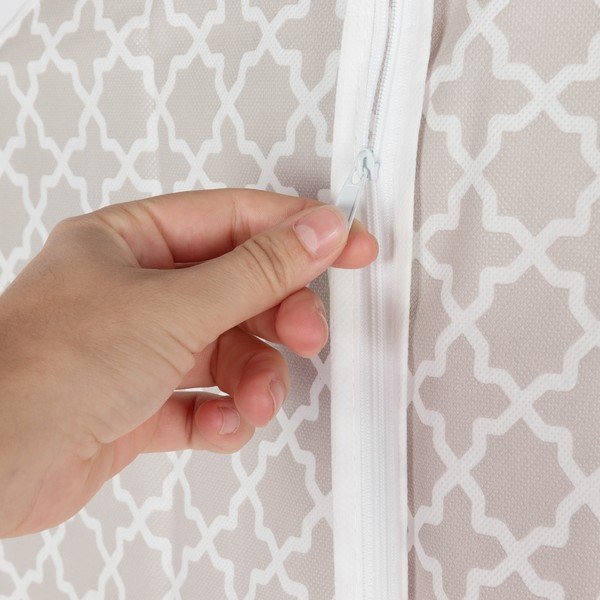 Husă de protecție pentru haine de agățat Compactor, lungime 100 cm, bej-image-1