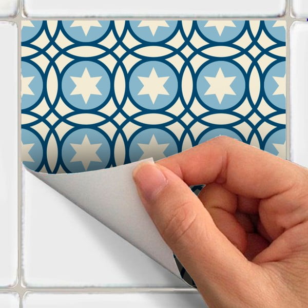 Set 60 autocolante de perete Ambiance Cement Tiles Riana, 15 x 15 cm-image-1