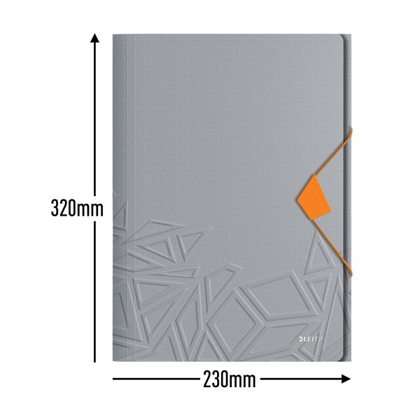 Mapă birou cu 3 clapete Leitz, gri-image-3