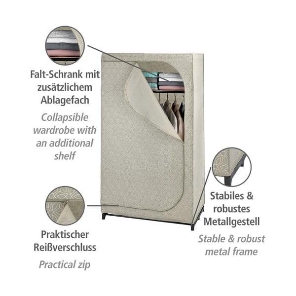 Șifonier bej din material textil 90x160 cm Balance – Wenko-image-4