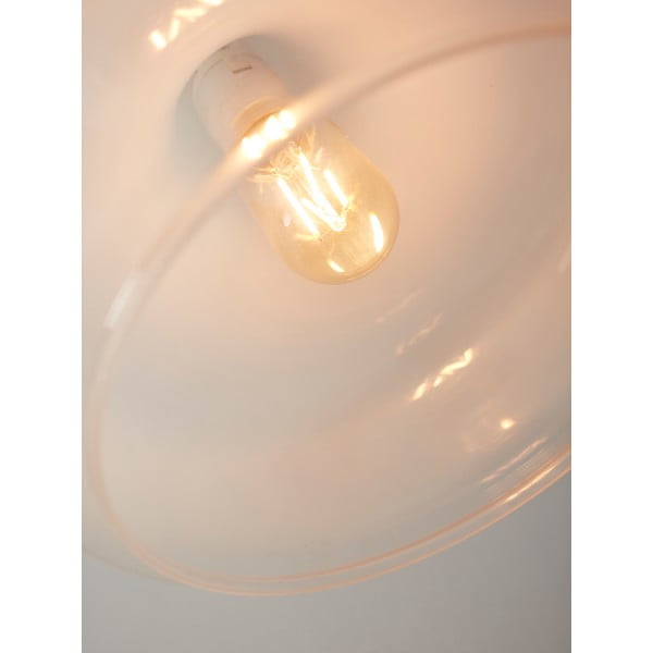 Lustră albă cu abajur din sticlă ø 25 cm Reykjavik – it's about RoMi-image-3