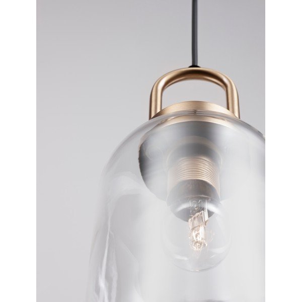 Lustră alămie din sticlă cu abajur din sticlă ø 15,5 cm Irvine – Nova Luce-image-2