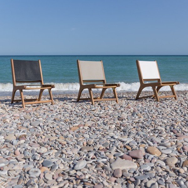 Fotoliu de grădină bej din lemn Nina – LDK Garden-image-1