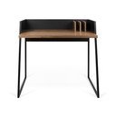 Birou TemaHome Volga, cu aspect de lemn de nuc - negru