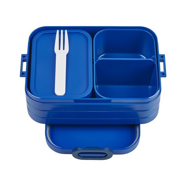 Cutie pentru prânz 3 buc./cu furculiță Vivid blue – Mepal