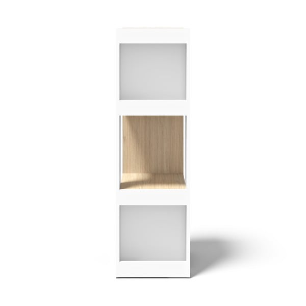 Bibliotecă albă/cu aspect de lemn de stejar 40x114 cm Ella - TemaHome-image-2