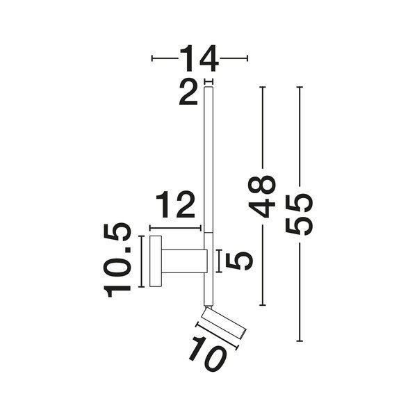 Aplică de perete alb mat LED cu structură flexibilă din aluminiu Handy – Nova Luce-image-4