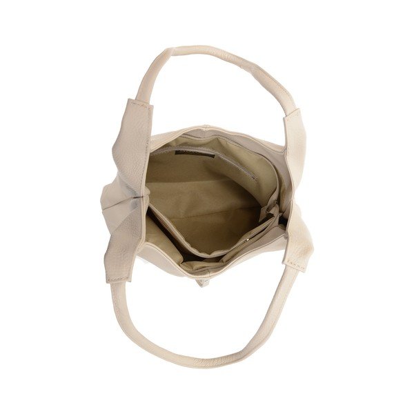 Geantă din piele Isabella Rhea, 39x34 cm, bej-image-2