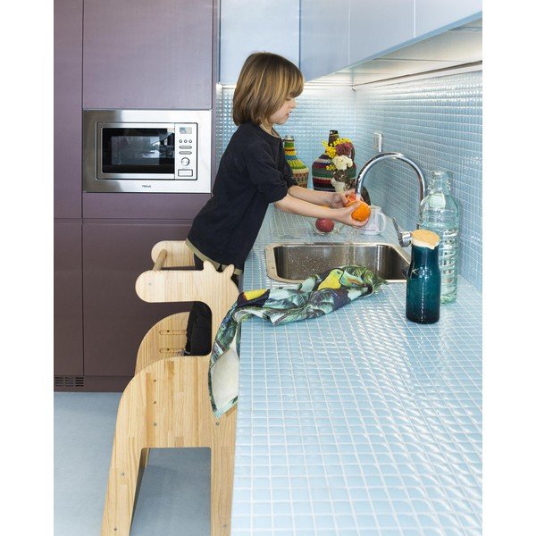 Scaun din lemn de pin pentru copii Little Nice Things Giraffe-image-4