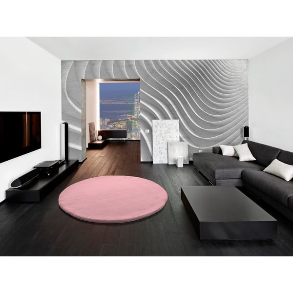 Covor Universal Fox Liso, ø 120 cm, roz-image-1