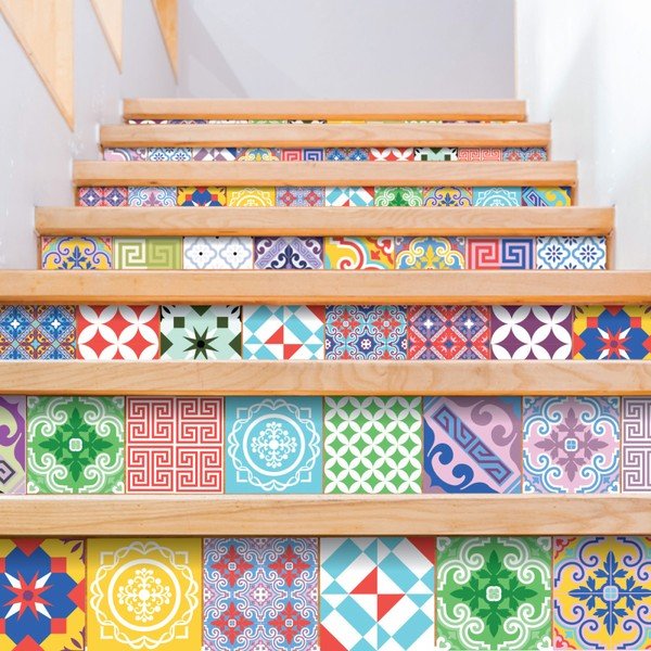 Set 60 autocolante Ambiance Vintage Artistic Tiles, 10 x 10 cm-image-3