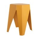 Scaun galben muștar din plastic Cherish – Leitmotiv