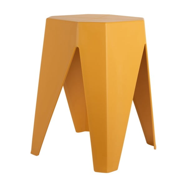 Scaun galben muștar din plastic Cherish – Leitmotiv