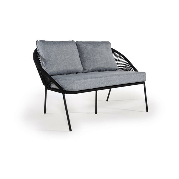 Canapea de grădină cu 2 locuri Bonami Selection North, negru-image-3