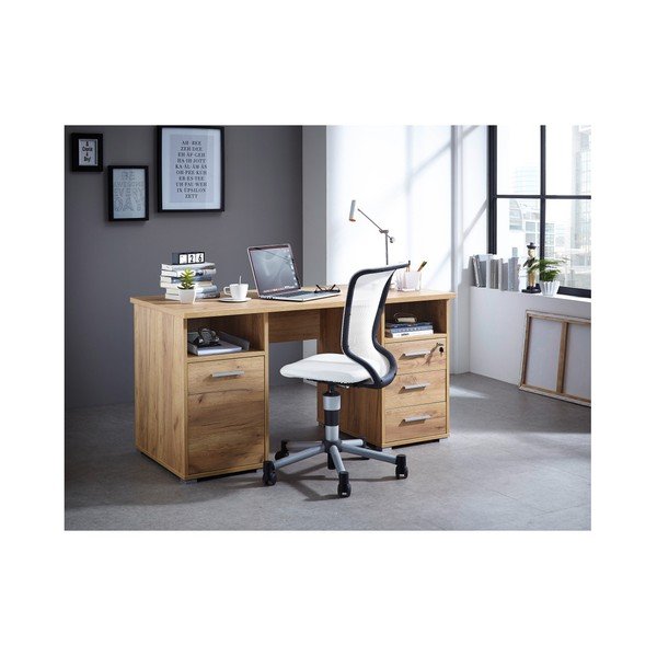 Birou cu aspect de lemn de stejar Germania Desk-image-2